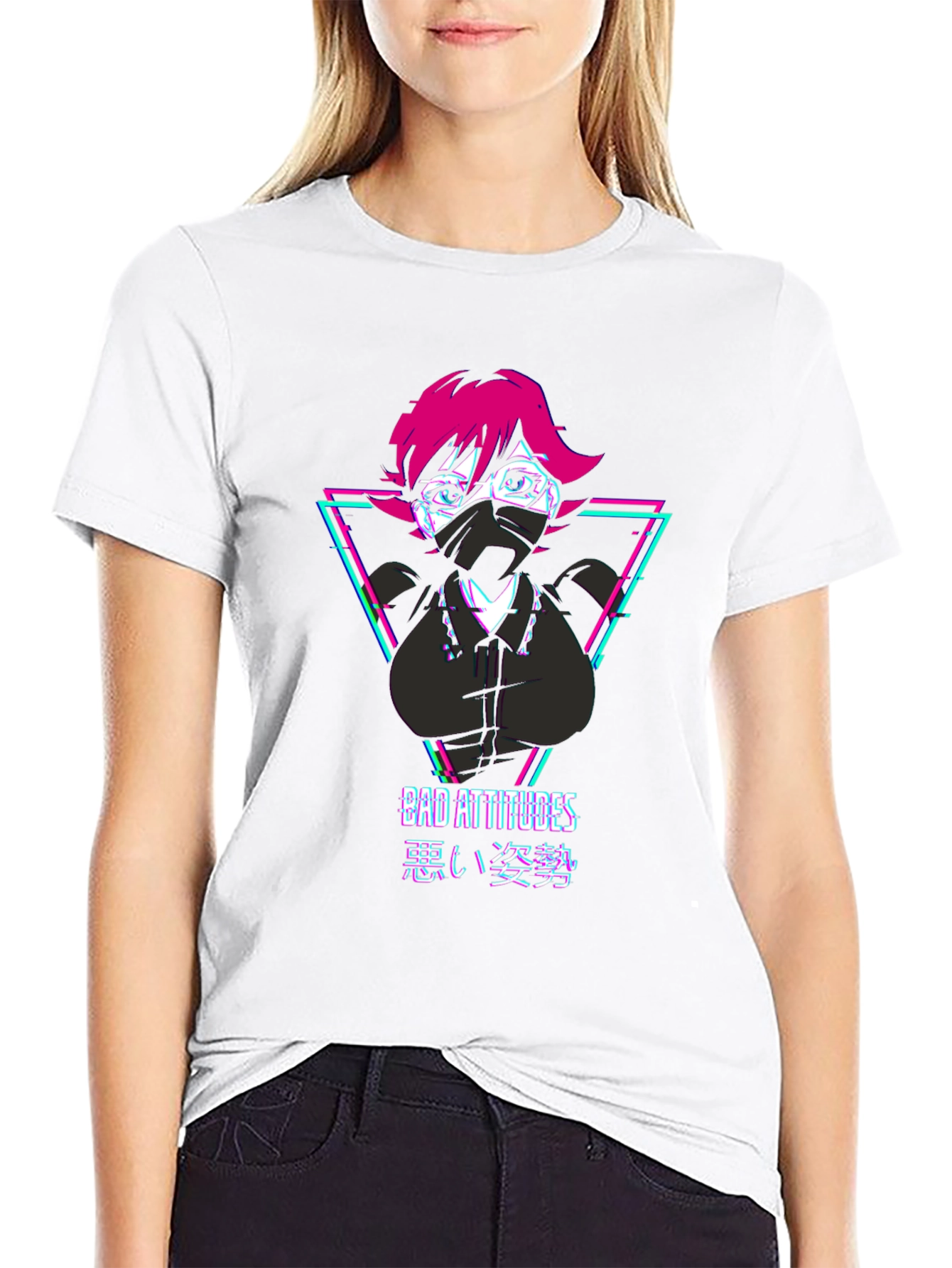Bad Attitudes Graphic Tee - Anime Style