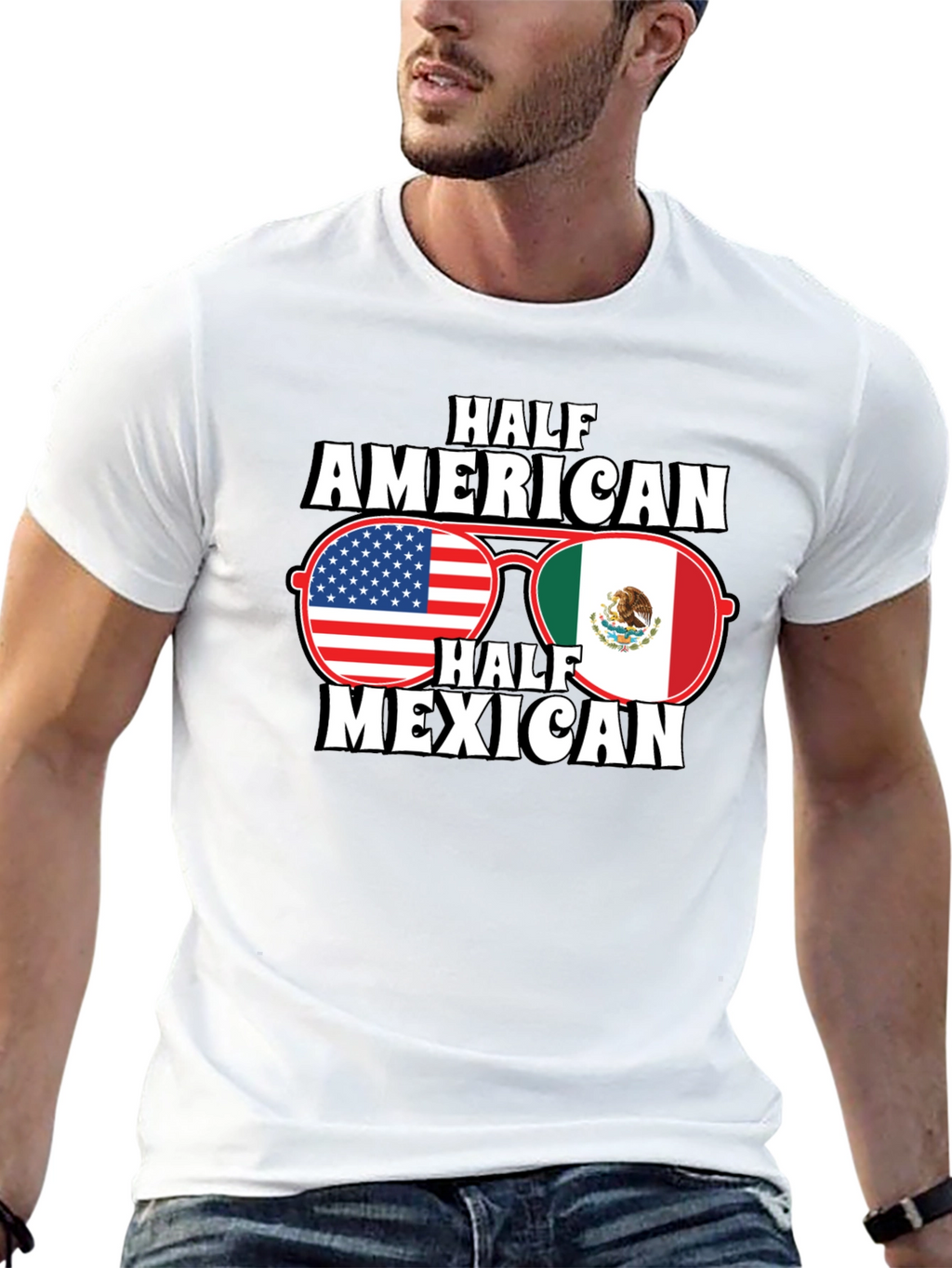 Half American Half Mexican T-Shirt