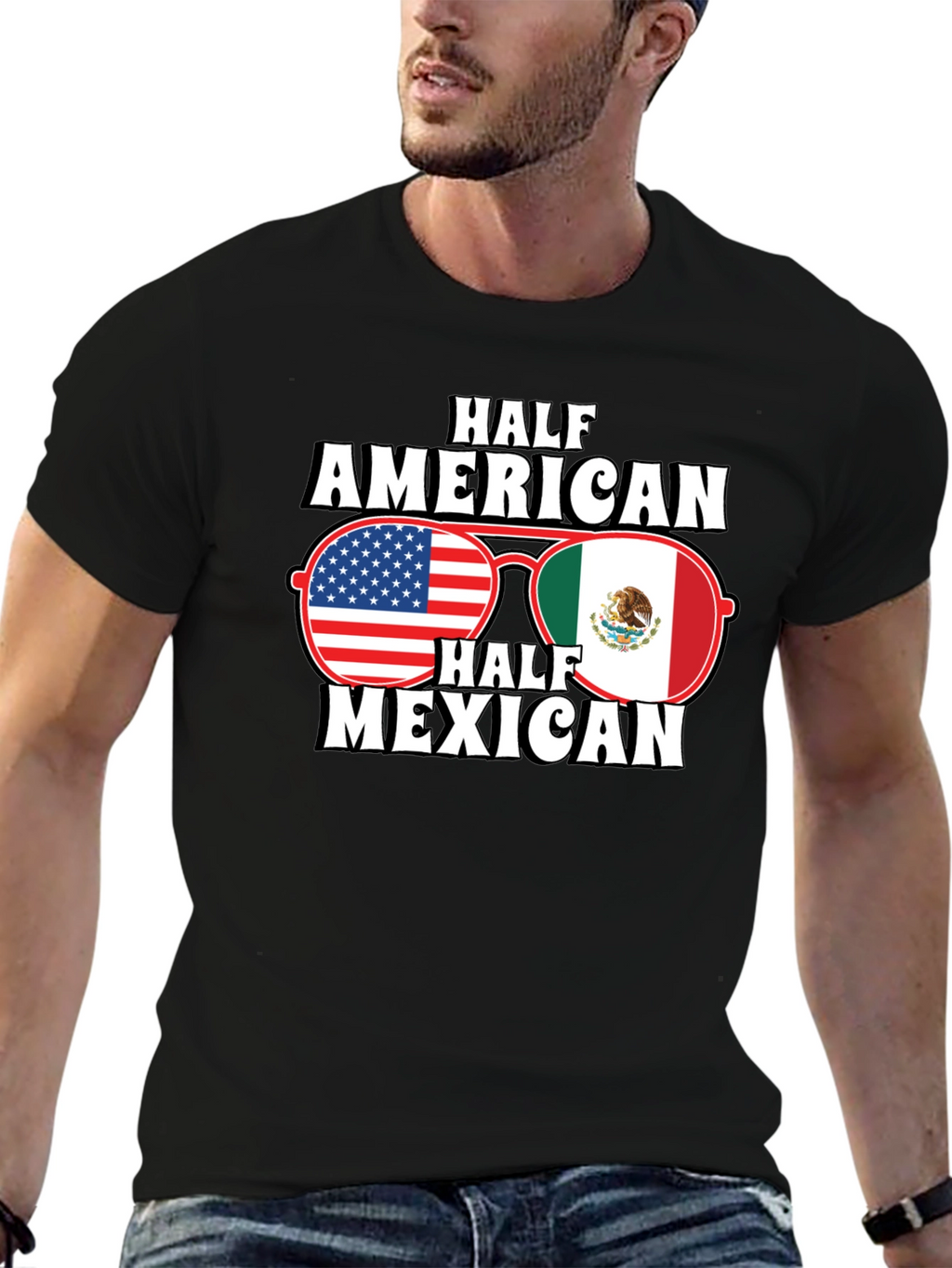 Half American Half Mexican T-Shirt