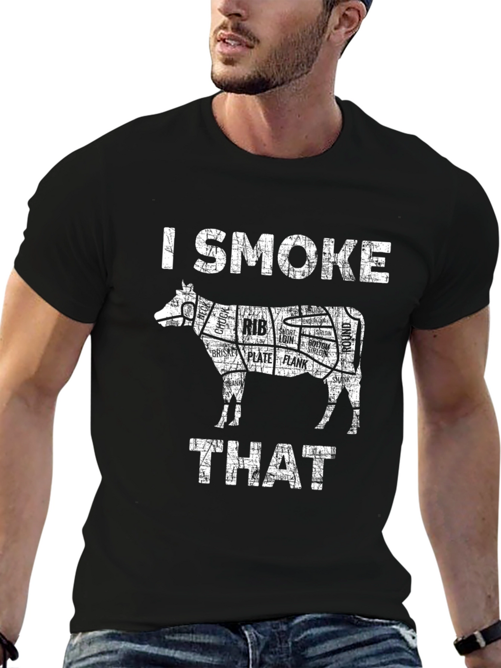 I Smoke That Beef Butcher Cut T-Shirt