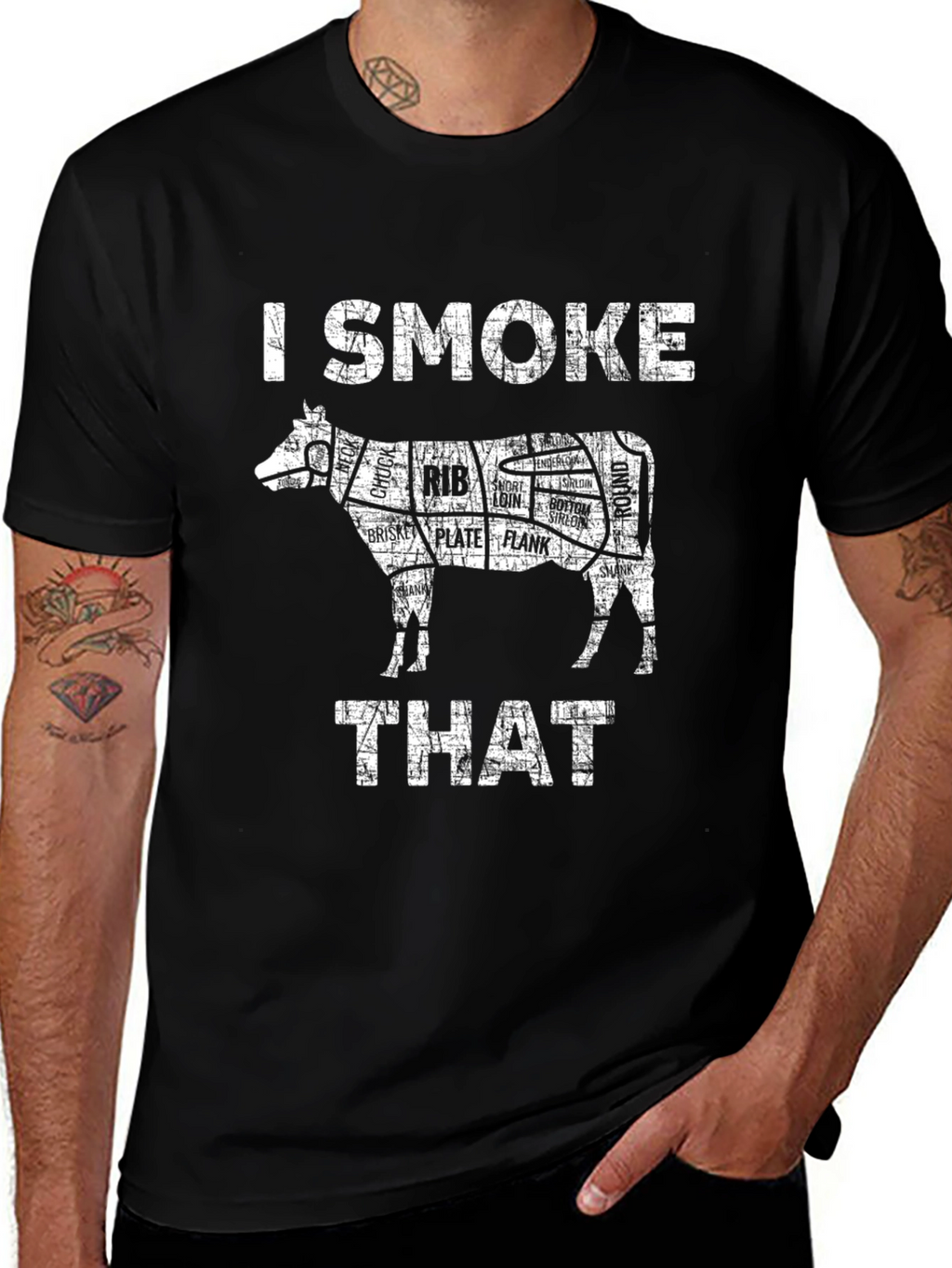I Smoke That Beef Butcher Cut T-Shirt
