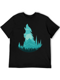 Wolf Mountain Graphic Tee - Black