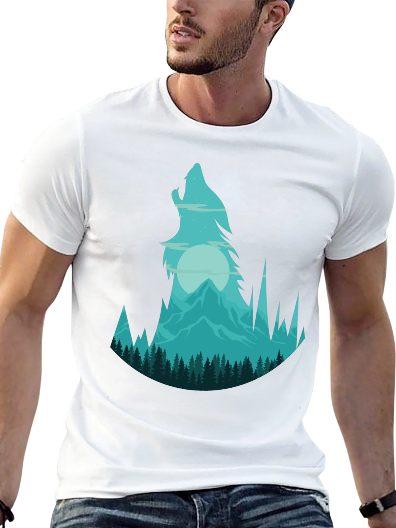 Wolf Mountain Graphic Tee - Black