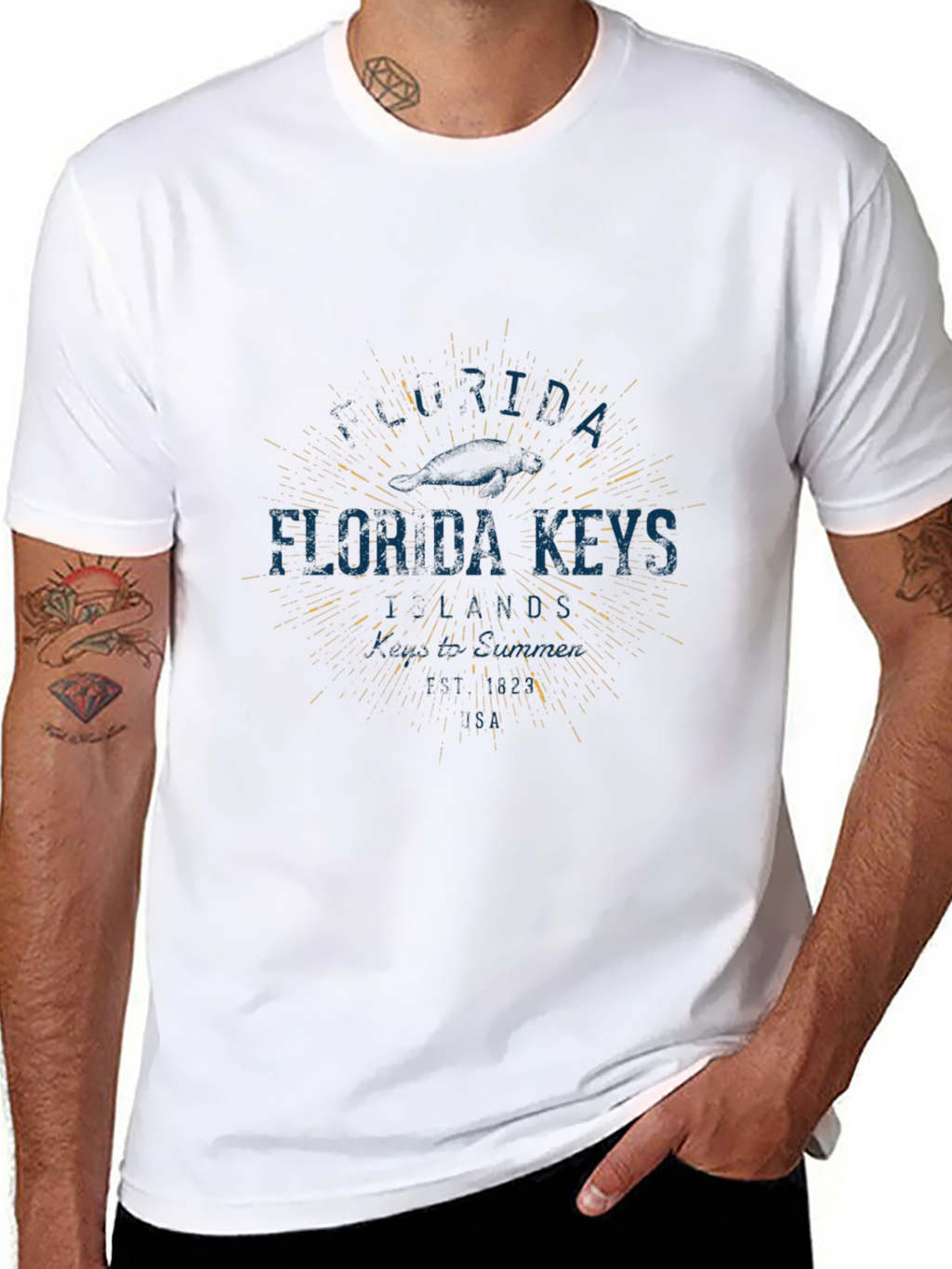 Florida Keys Graphic T-Shirt - Black