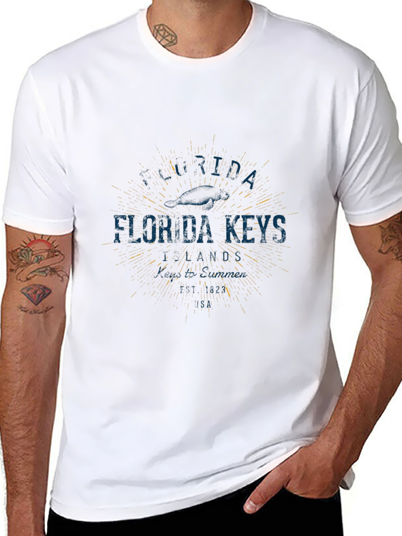 Florida Keys Graphic T-Shirt - Black