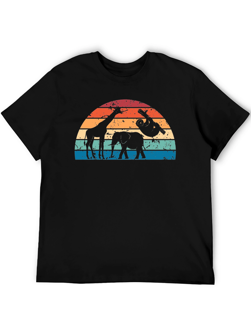 Retro Animal Sunset Graphic T-Shirt
