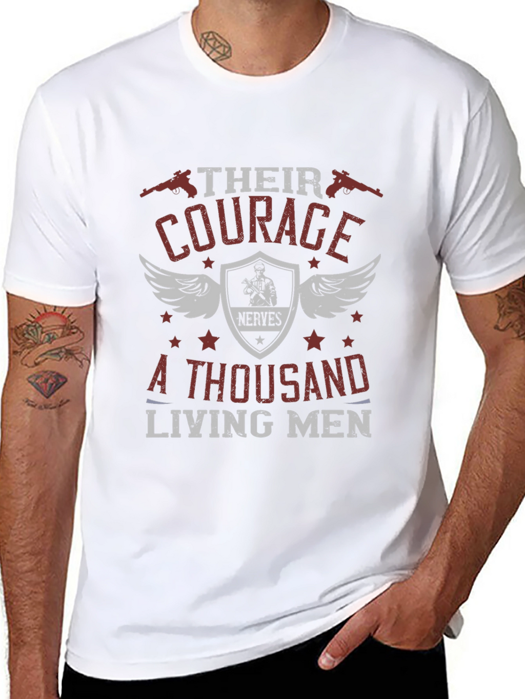 Courage A Thousand Living Men Graphic Tee