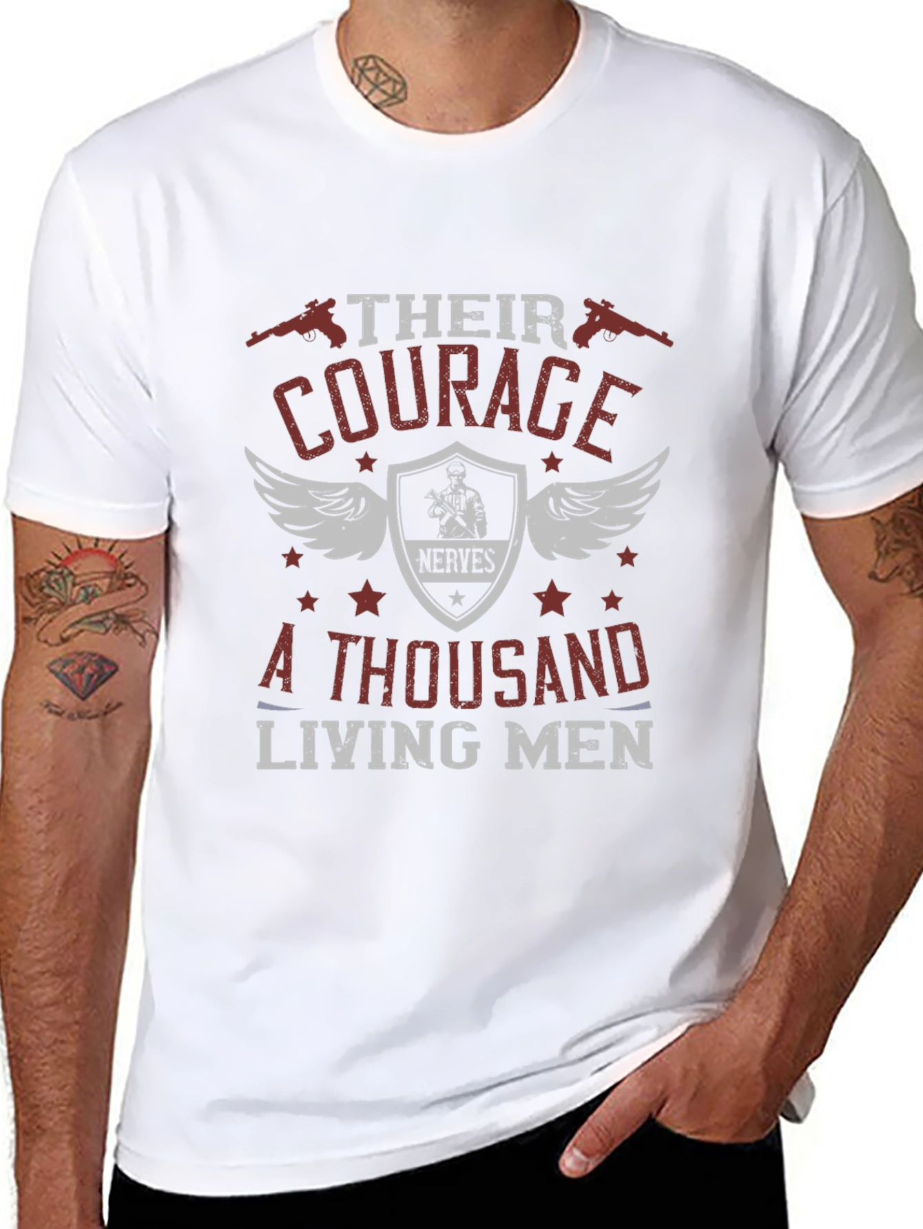 Courage A Thousand Living Men Graphic Tee
