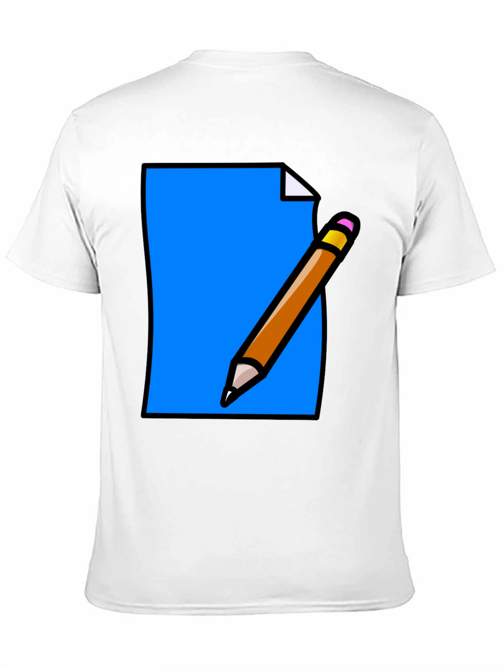 Note & Pencil Graphic Tee - Black