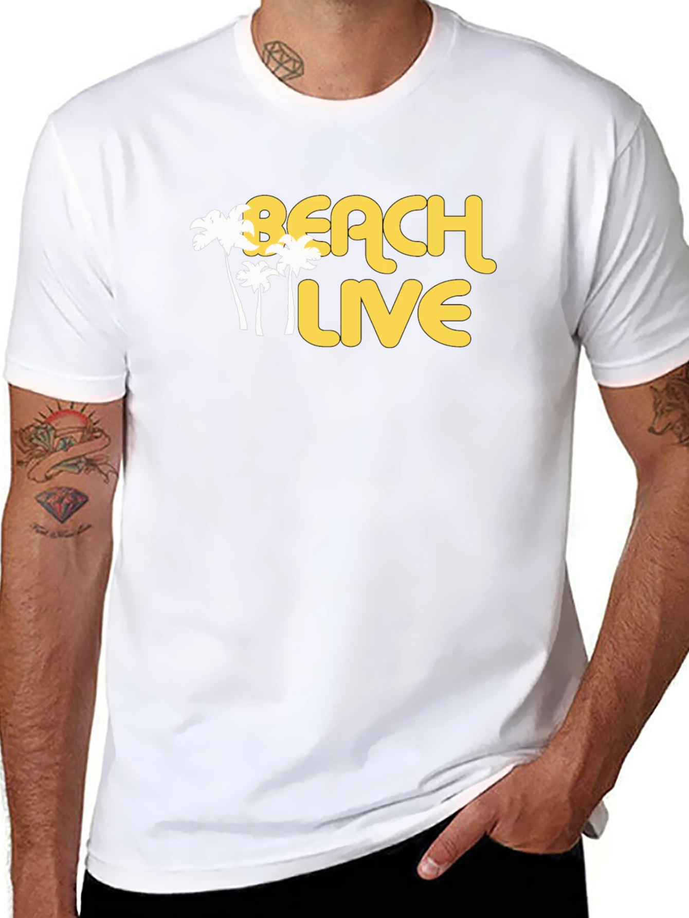 Beach Live Black T-Shirt