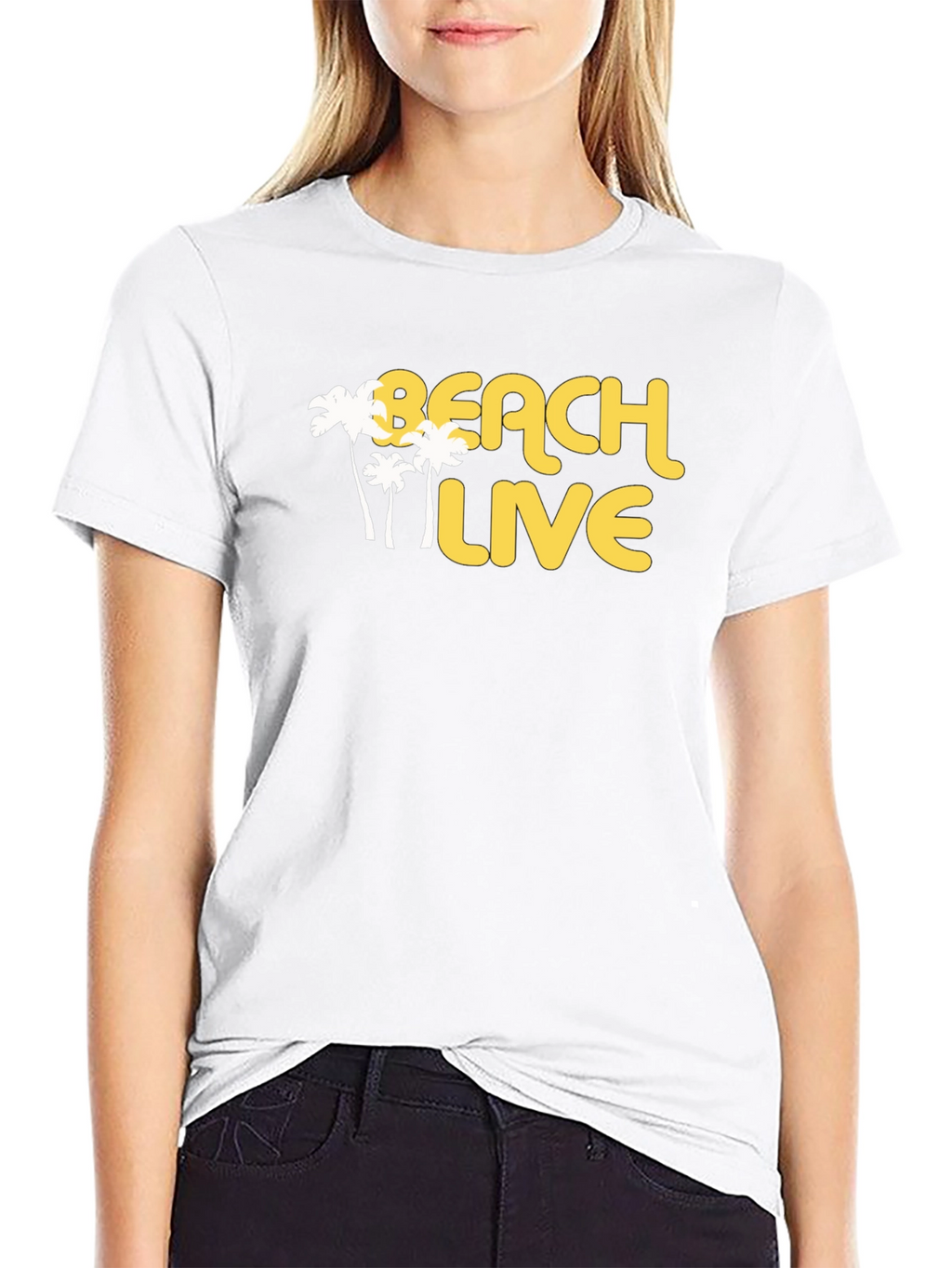 Beach Live Black T-Shirt
