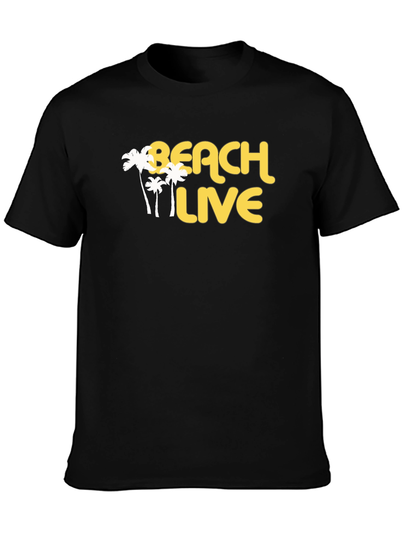 Beach Live Black T-Shirt