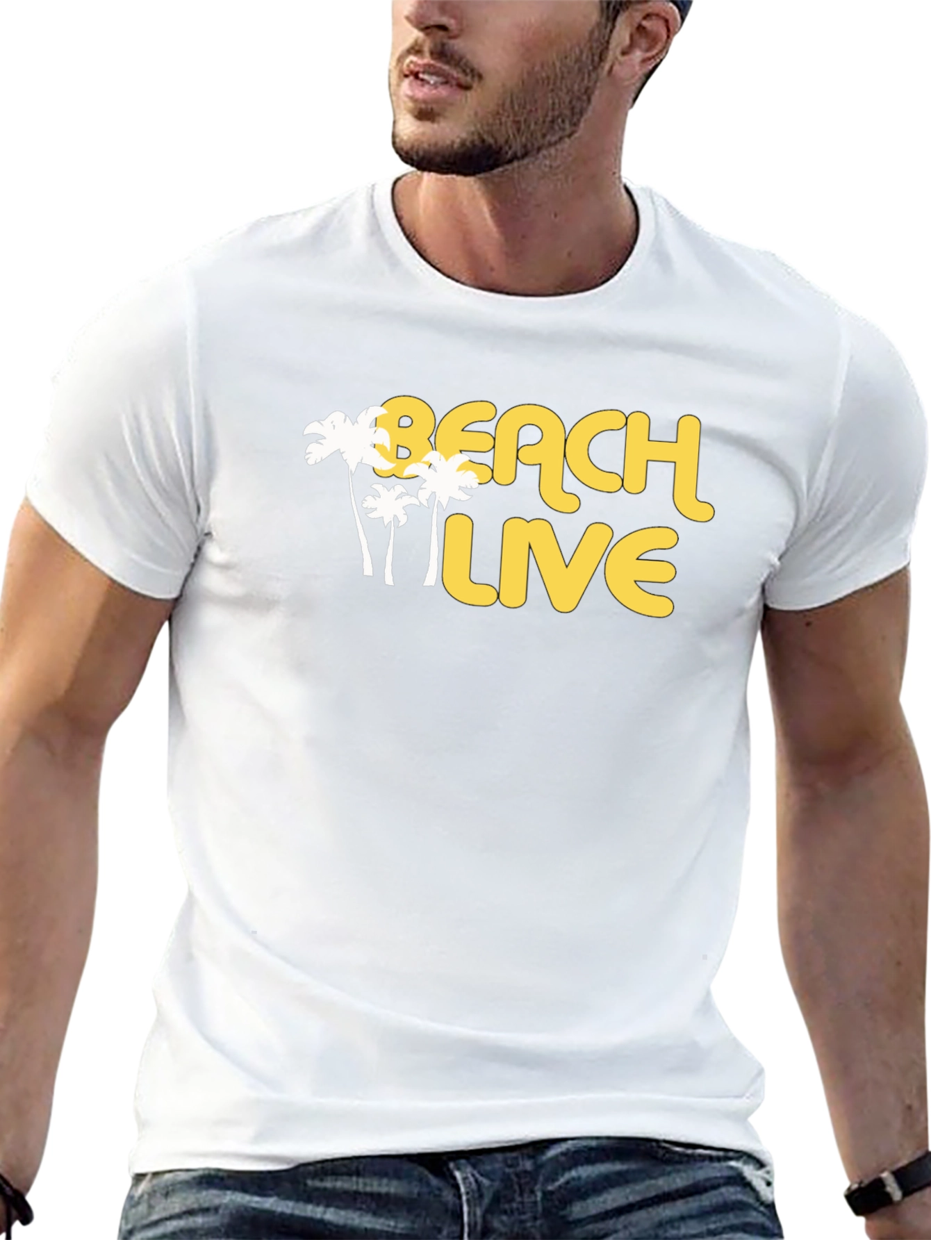 Beach Live Black T-Shirt