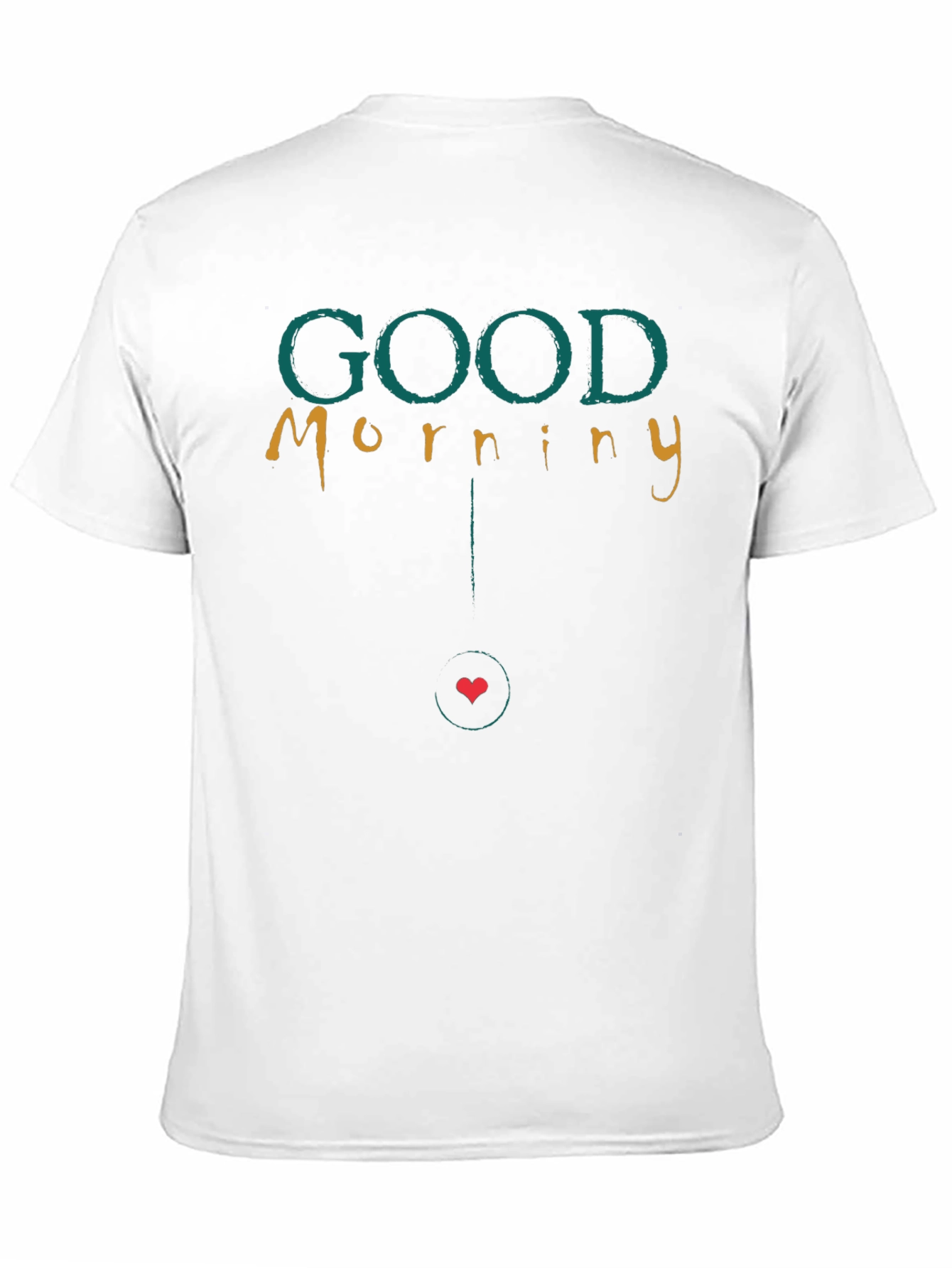 Good Morning Graphic Print Crew Neck T-Shirt