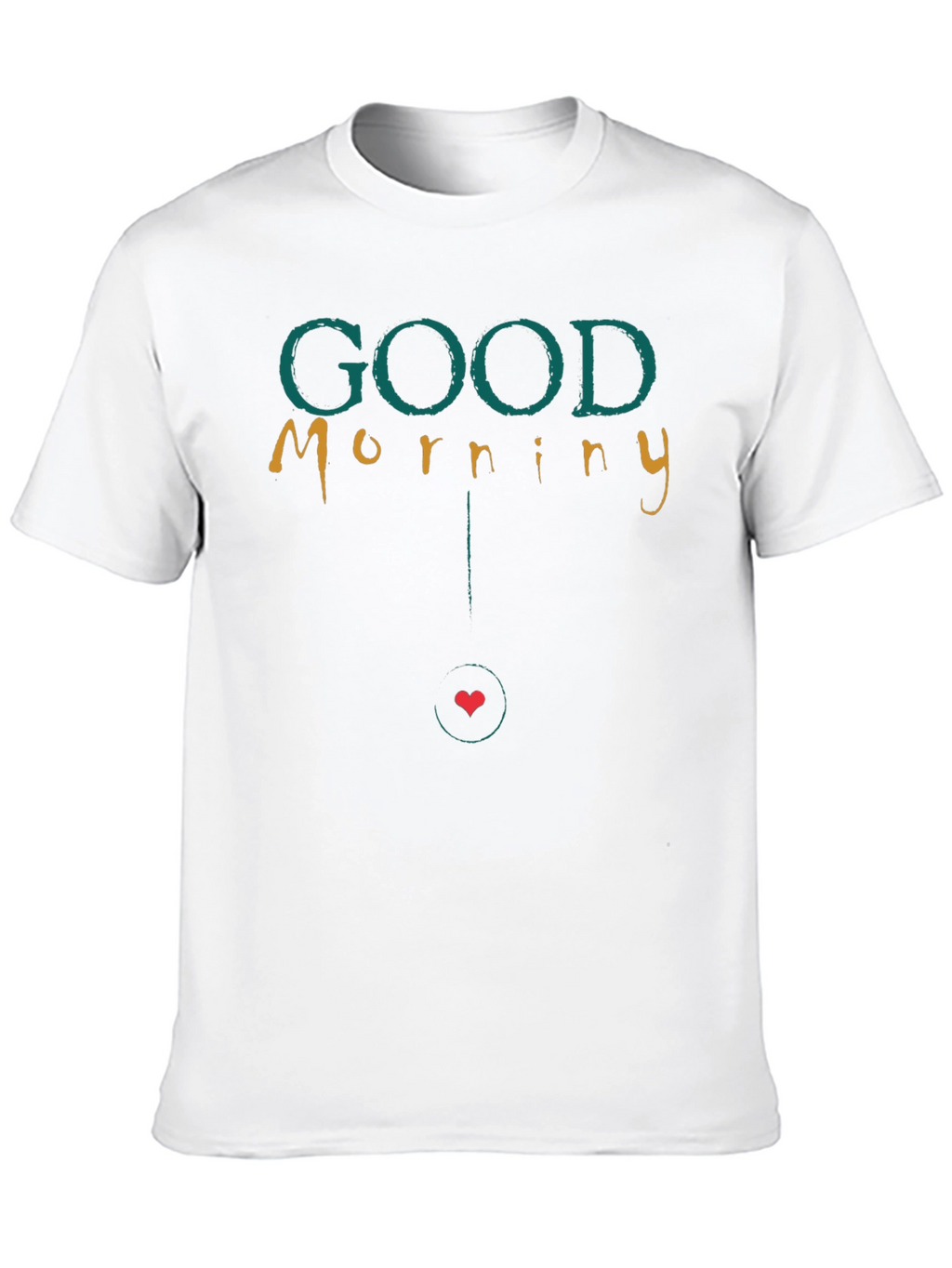 Good Morning Graphic Print Crew Neck T-Shirt