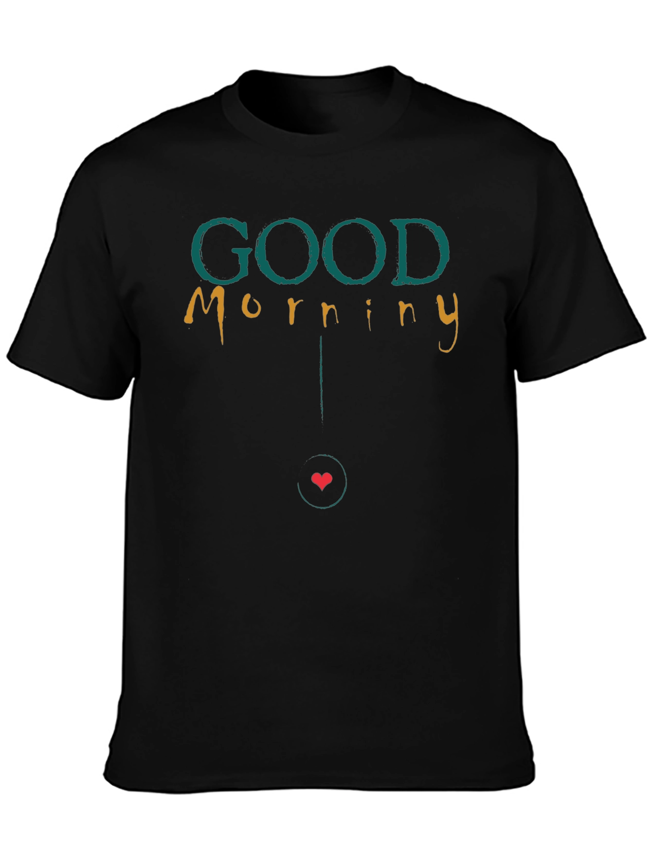 Good Morning Graphic Print Crew Neck T-Shirt