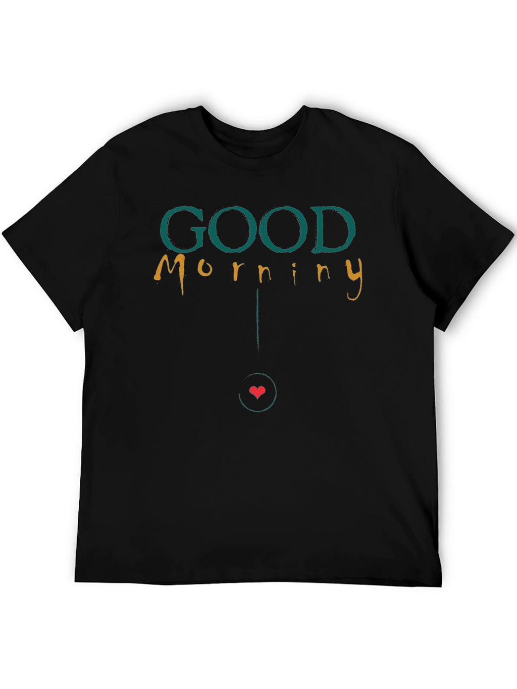 Good Morning Graphic Print Crew Neck T-Shirt