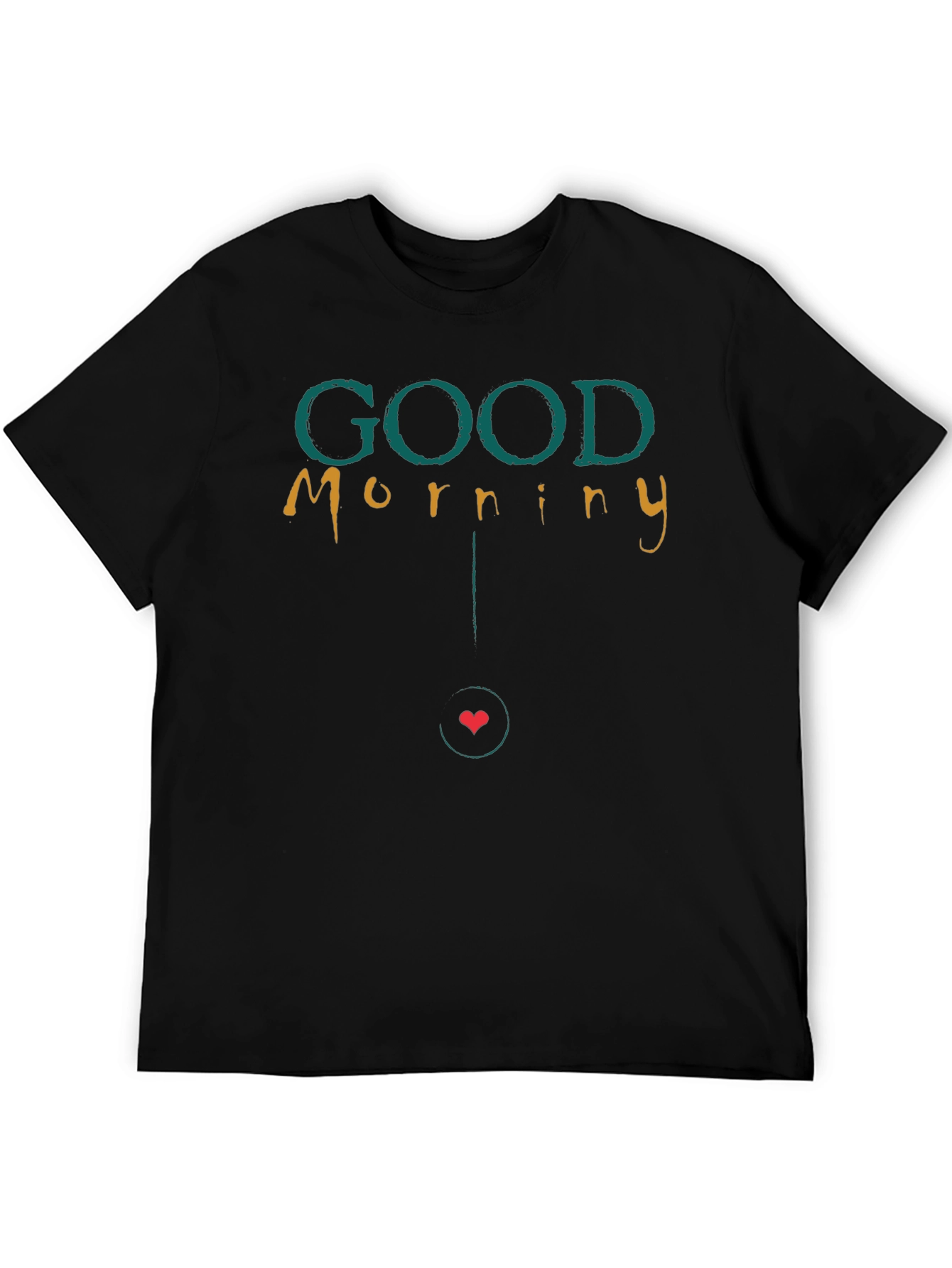 Good Morning Graphic Print Crew Neck T-Shirt