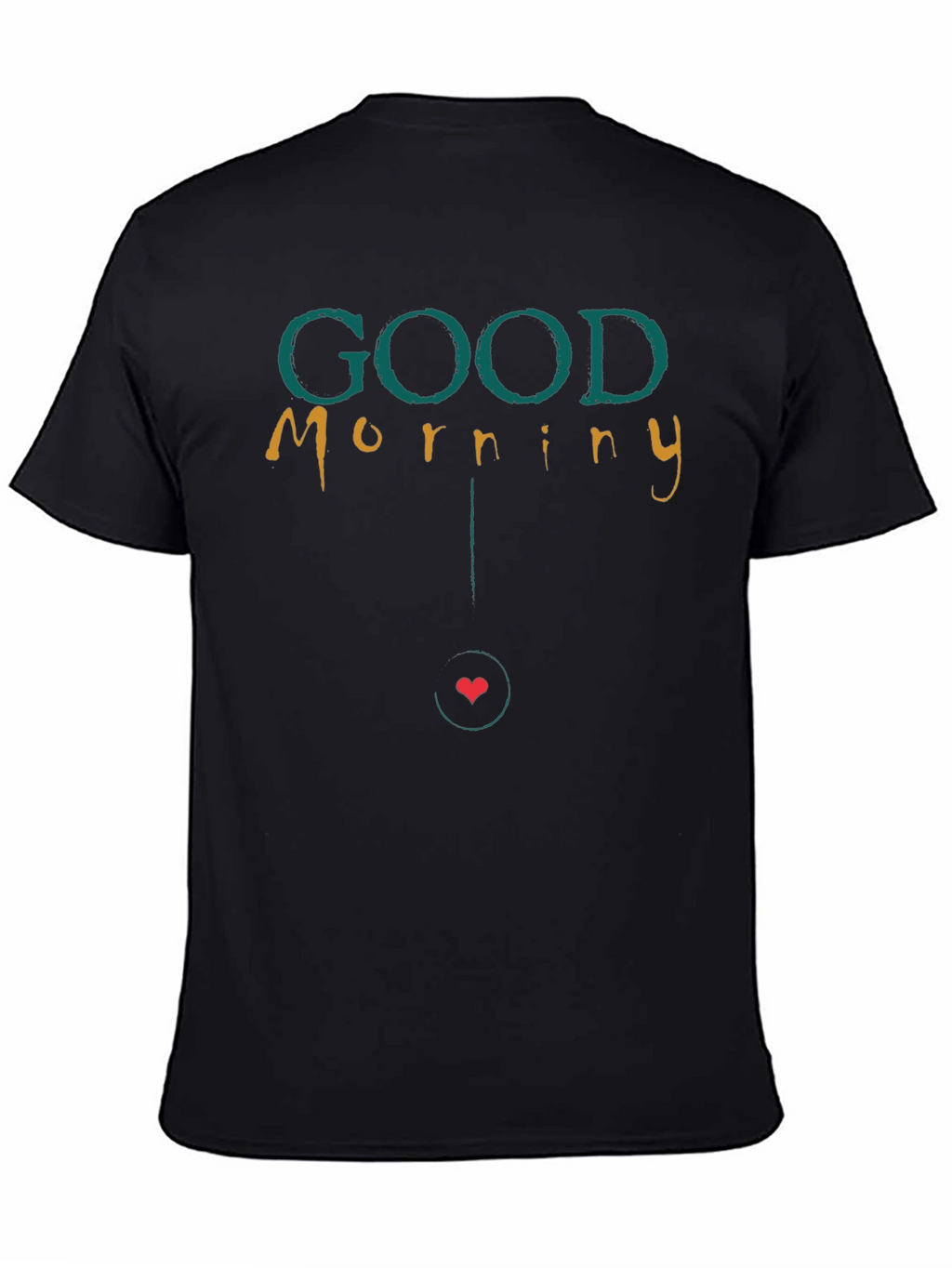 Good Morning Graphic Print Crew Neck T-Shirt