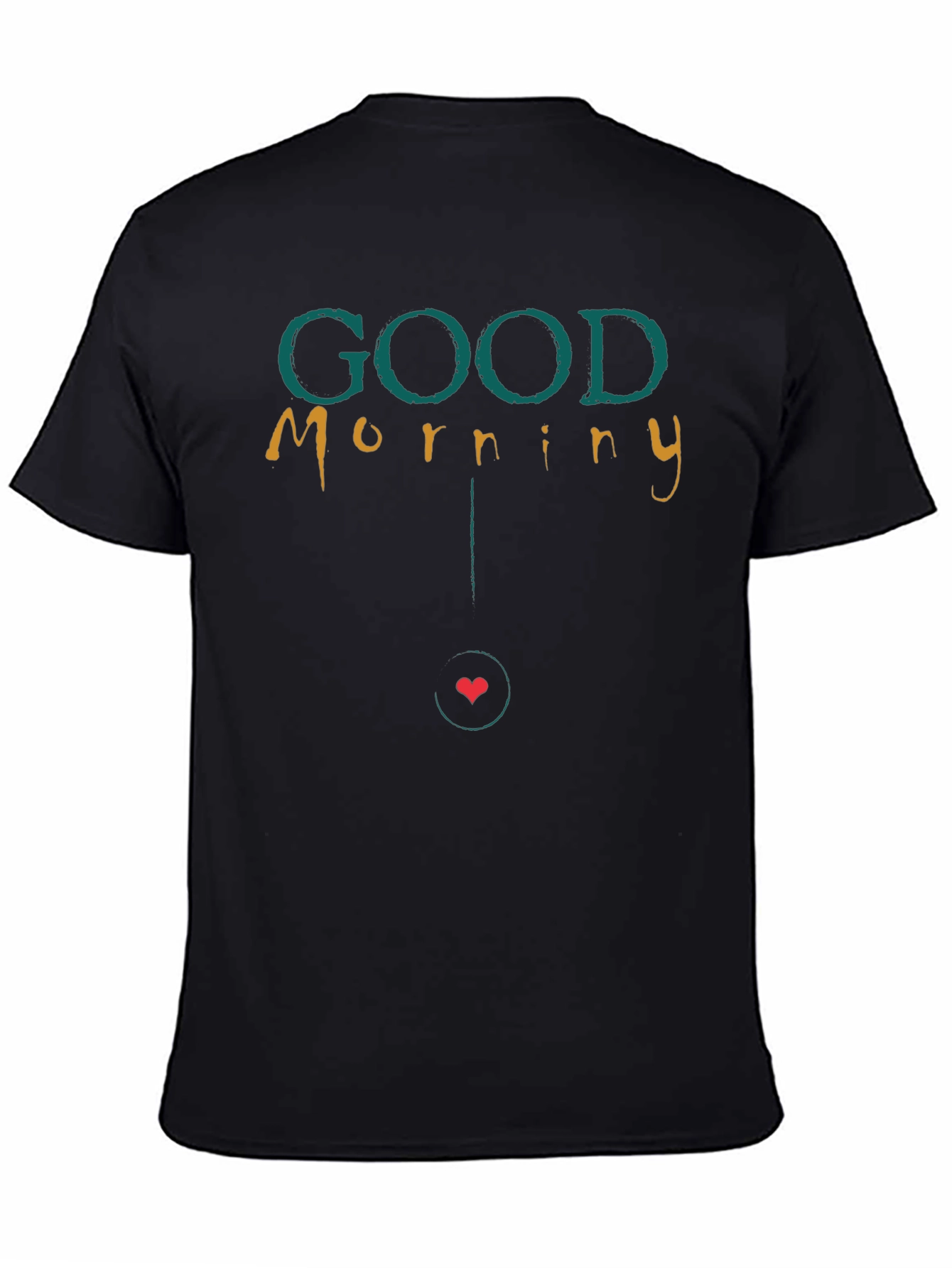 Good Morning Graphic Print Crew Neck T-Shirt