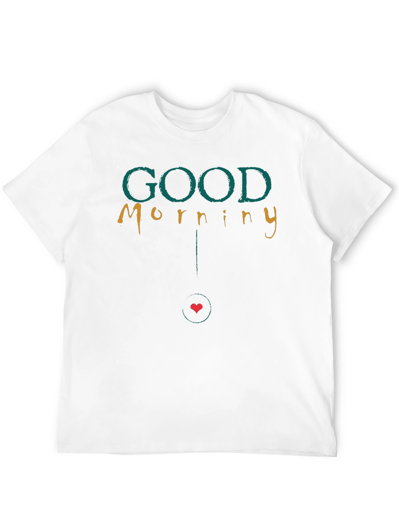 Good Morning Graphic Print Crew Neck T-Shirt