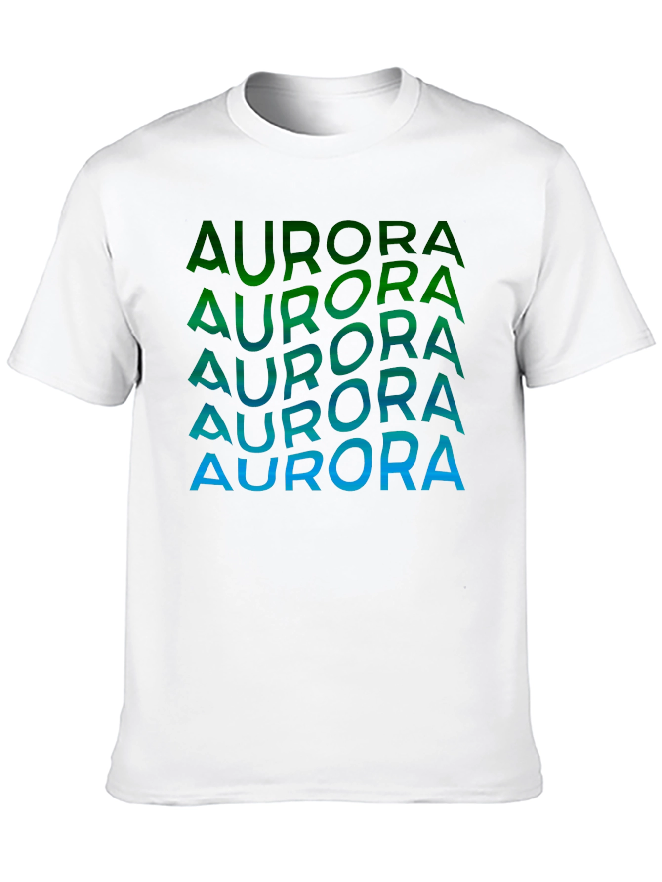 Aurora Gradient Graphic T-Shirt - Black