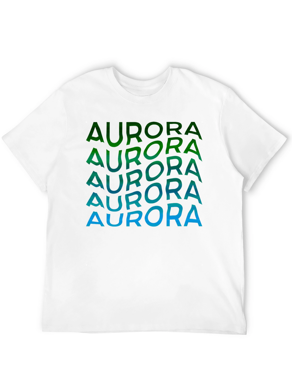 Aurora Gradient Graphic T-Shirt - Black