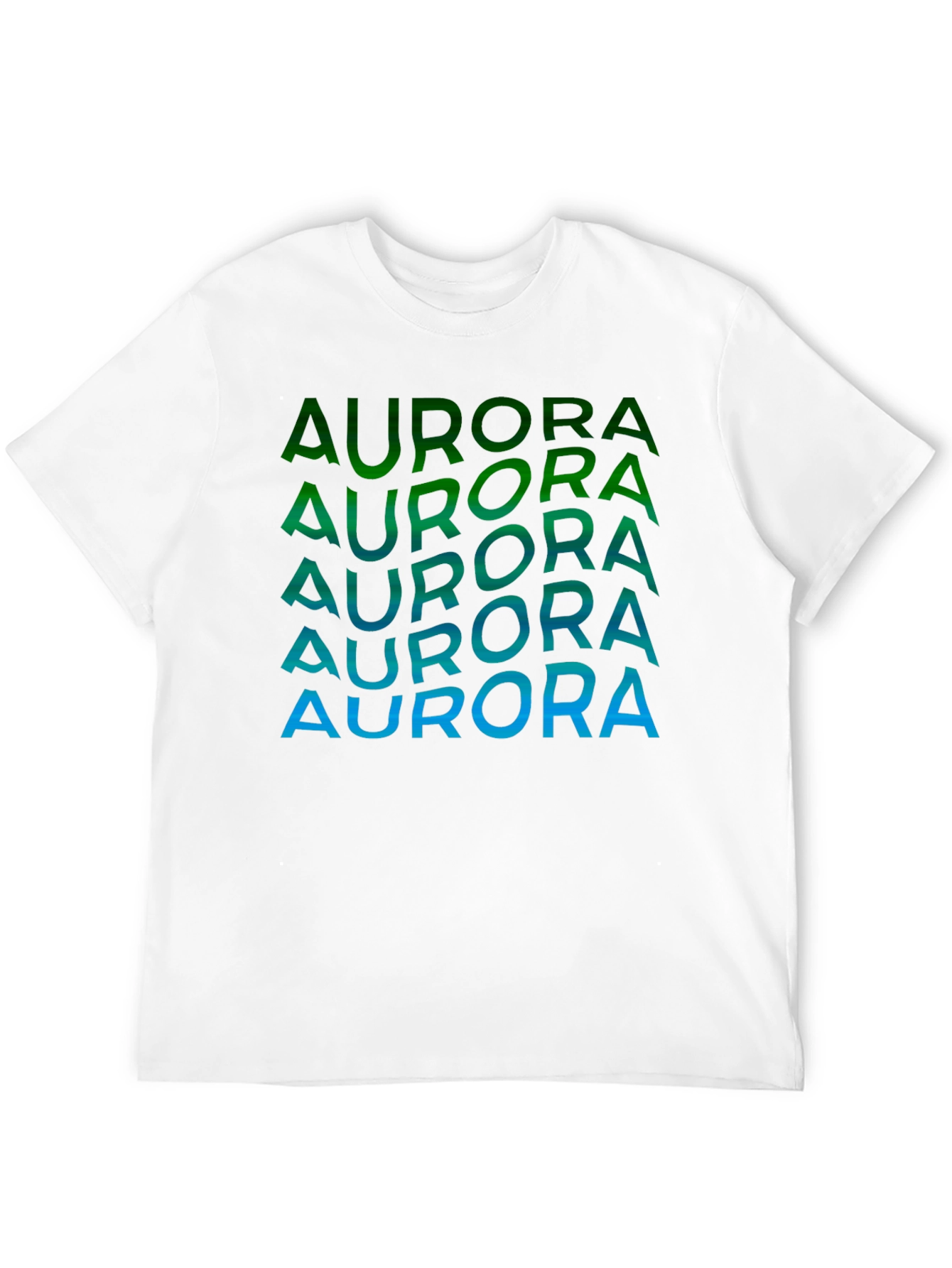 Aurora Gradient Graphic T-Shirt - Black