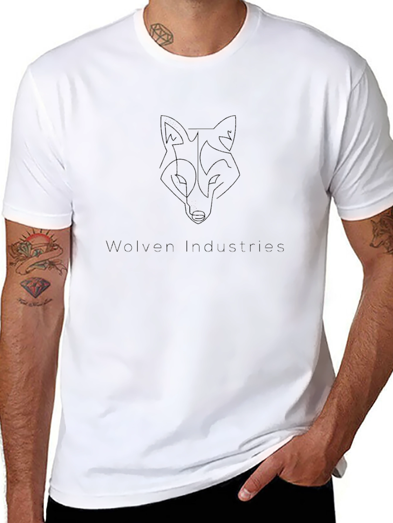 Wolven Industries Black Graphic Tee
