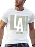 LA California Graphic Tee - Black Cotton T-Shirt