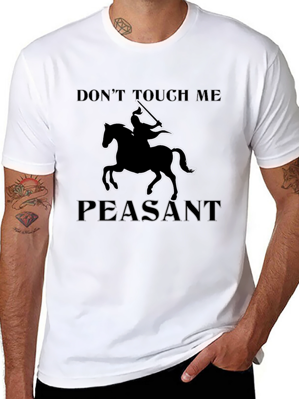 Dont Touch Me Peasant Black T-Shirt