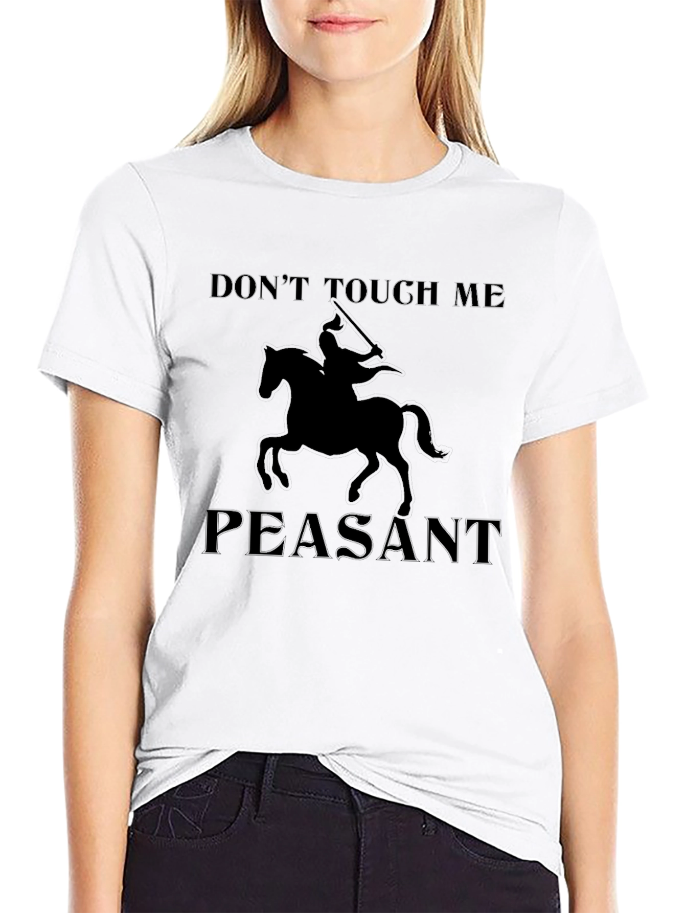 Dont Touch Me Peasant Black T-Shirt