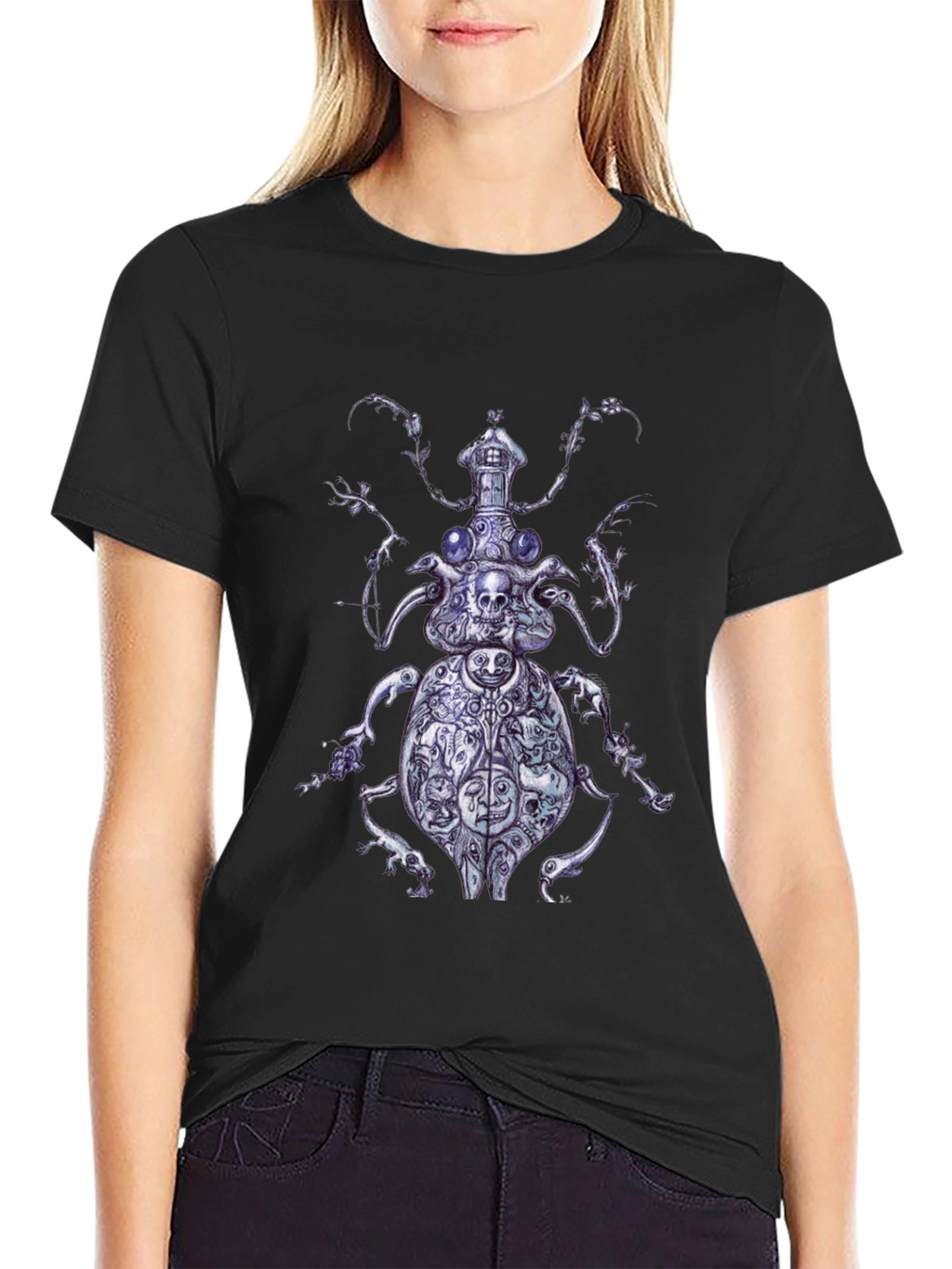 Artistic Beetle Graphic T-Shirt