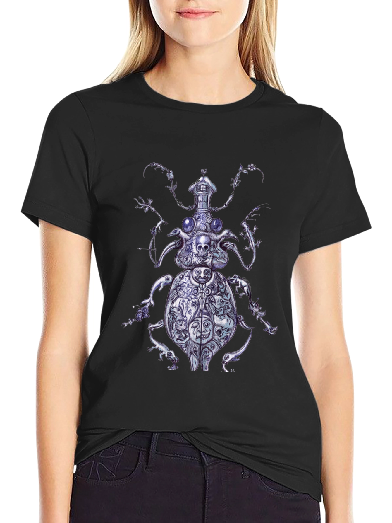 Artistic Beetle Graphic T-Shirt