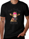 Not Today Heifer Graphic Tee - Funny Cow Shirt