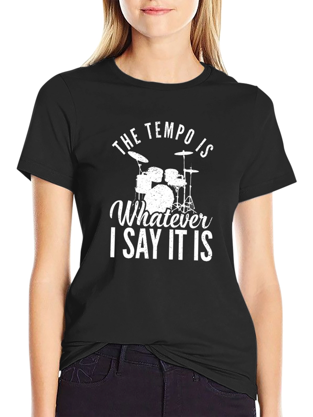 Tempo Drummer Black Graphic Tee