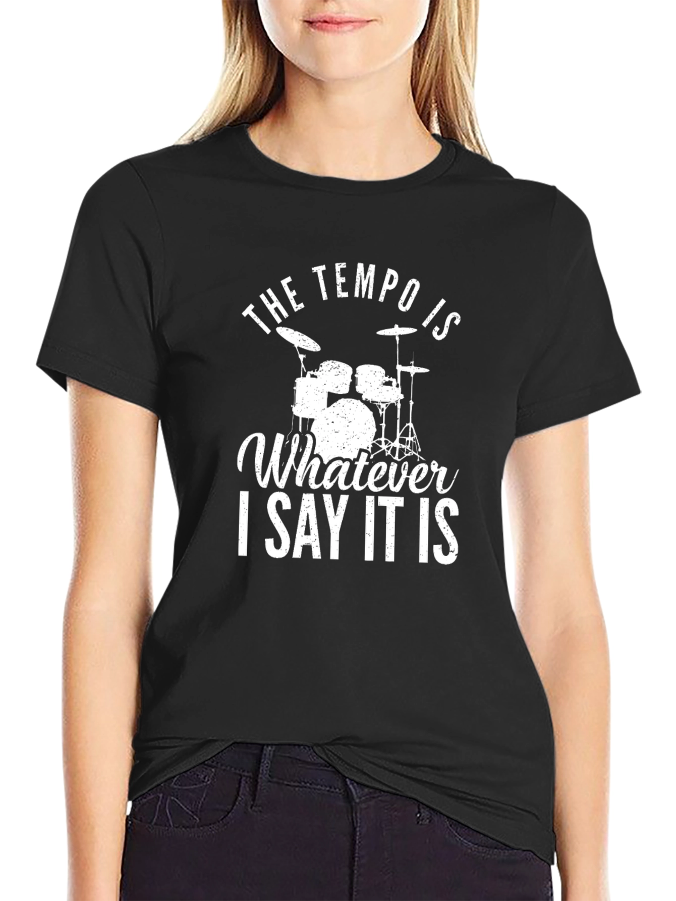 Tempo Drummer Black Graphic Tee