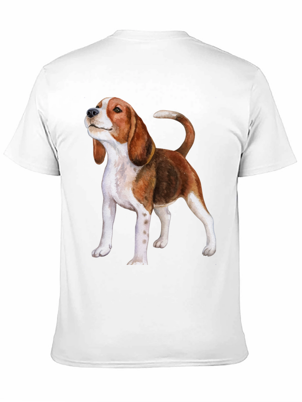 Beagle Dog Graphic Print Black T-Shirt