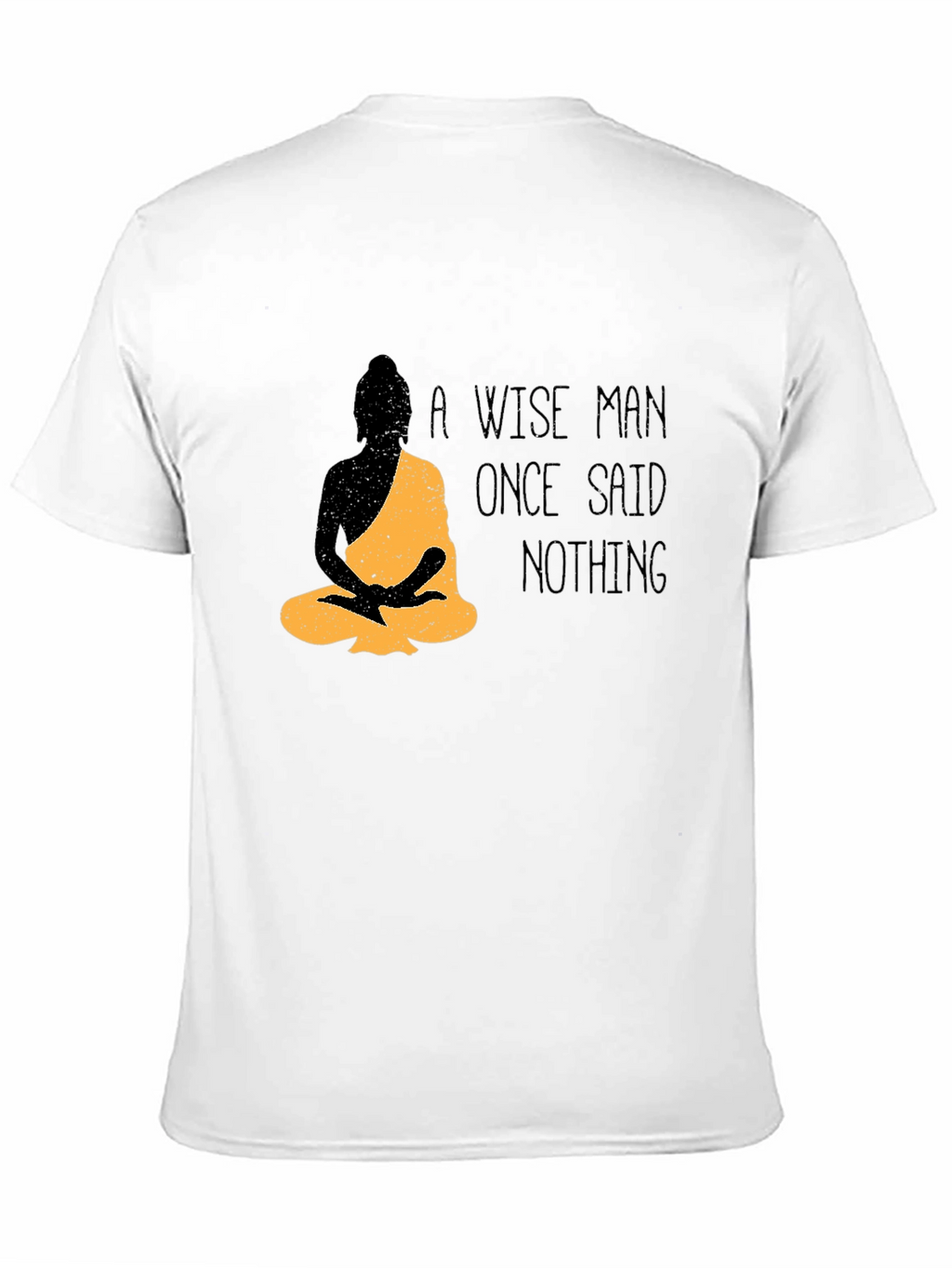 Wise Man Buddha Graphic T-Shirt - Black