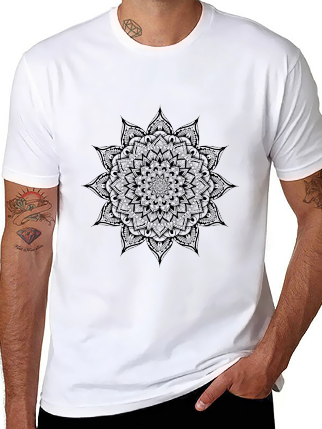 Mandala Graphic Black T-Shirt - Unisex