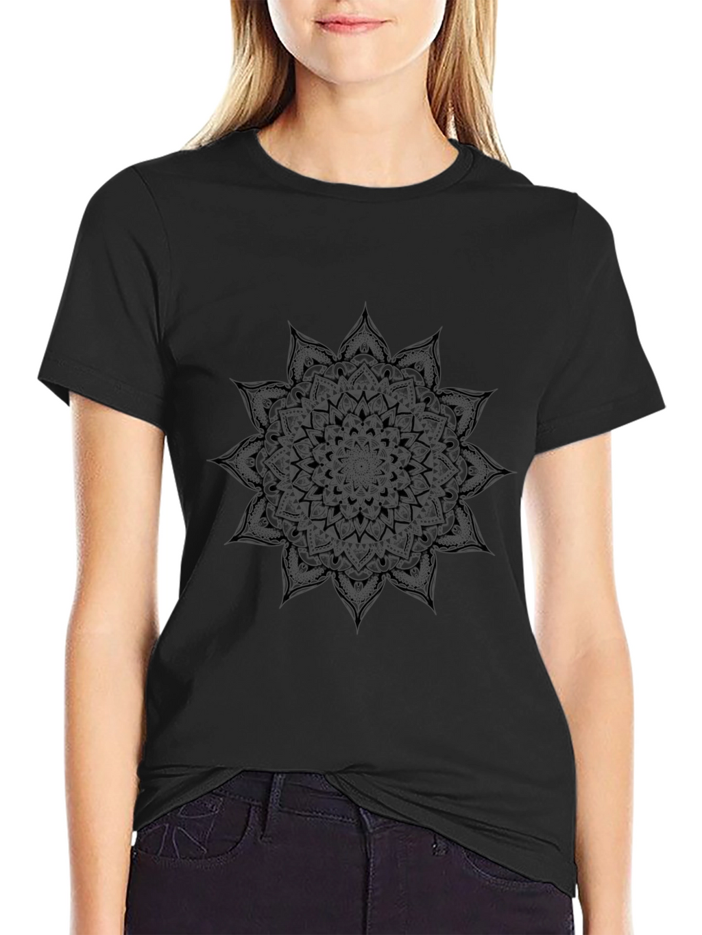 Mandala Graphic Black T-Shirt - Unisex
