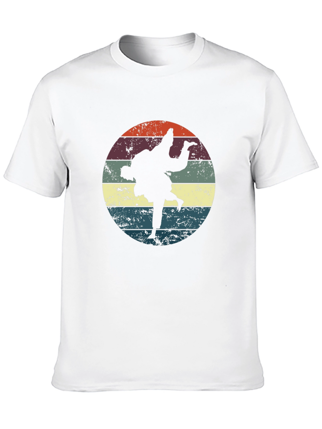 Retro Judo Throw Black T-Shirt