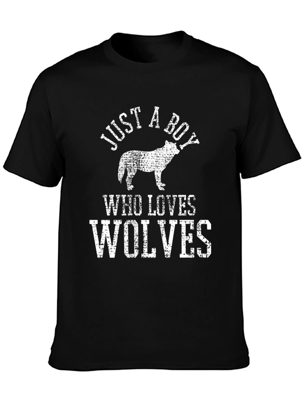 Just A Boy Who Loves Wolves Graphic Tee