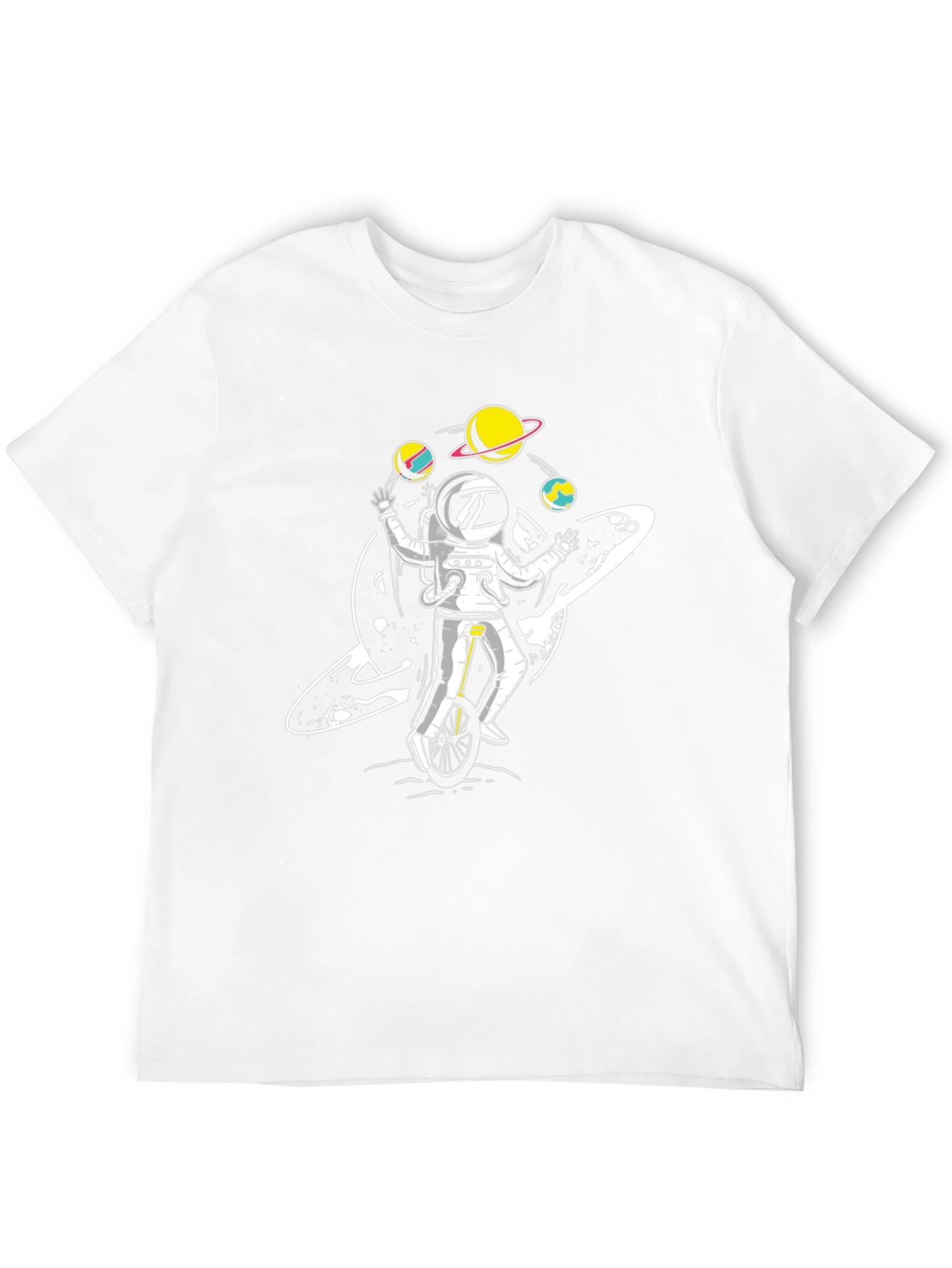 Astronaut Juggling Planets Graphic Tee