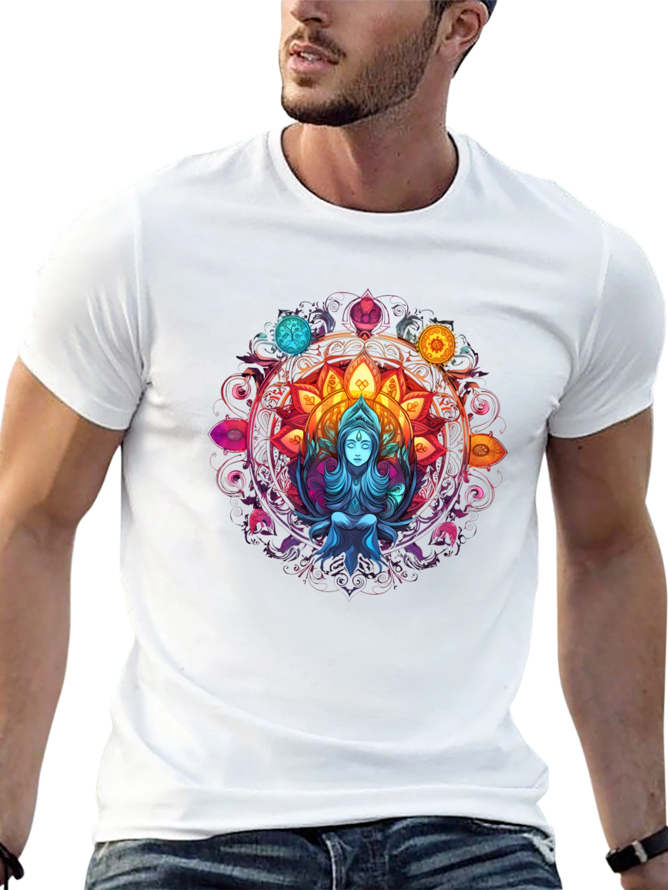 Mystic Mandala Graphic Tee - Spiritual Design