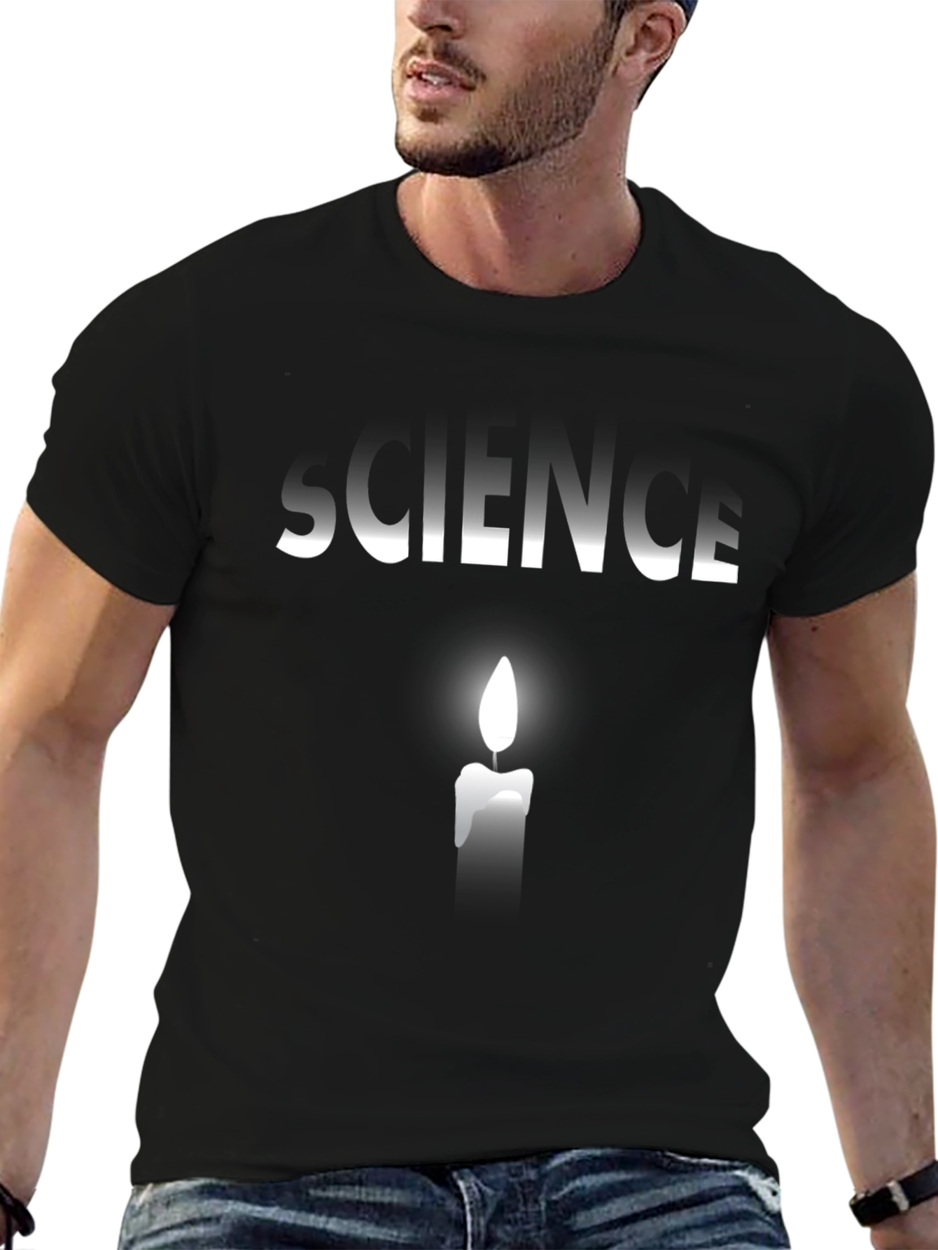 Science Candle T-Shirt - Light Up Your Mind!