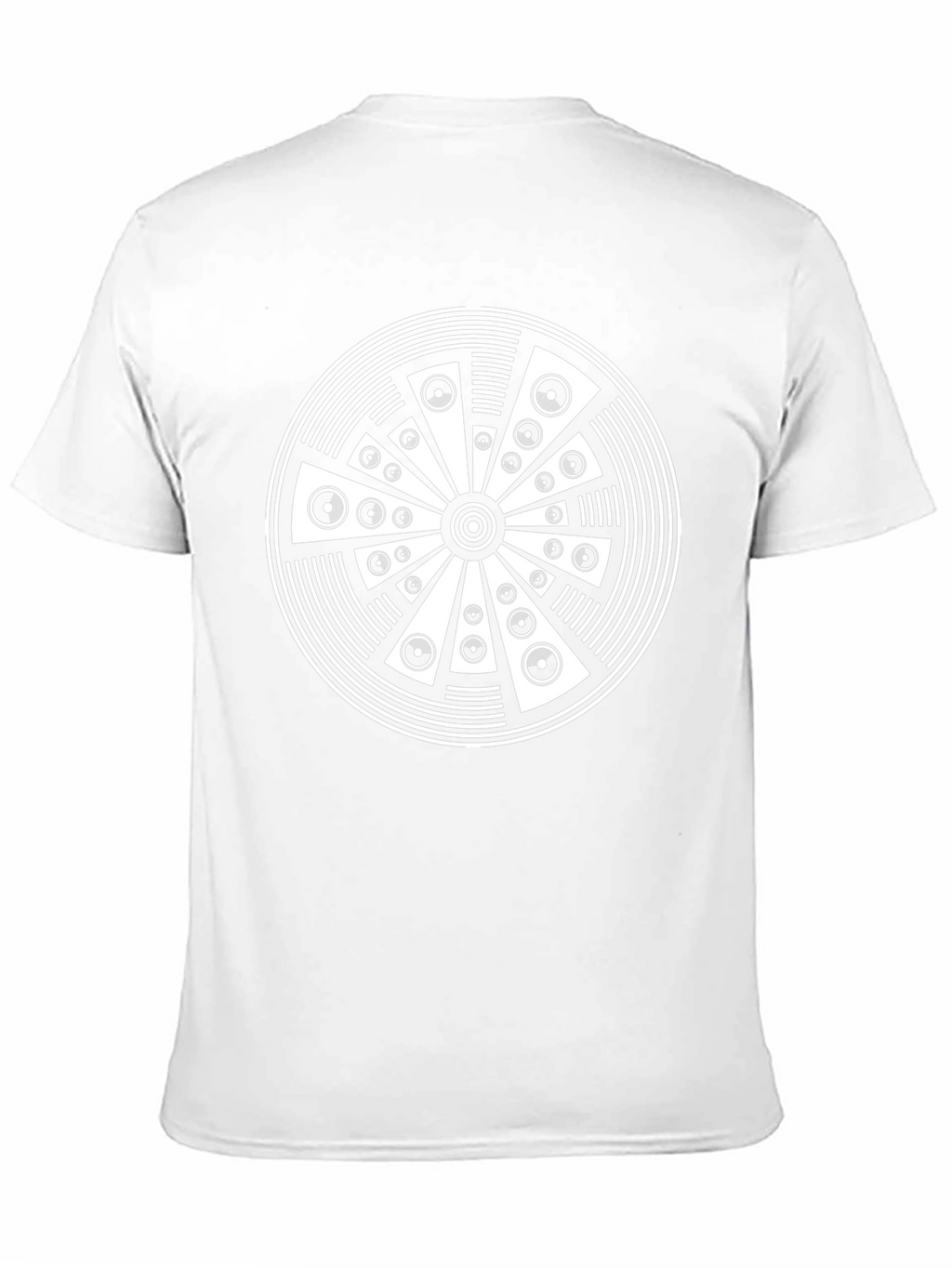 Abstract Circle Graphic Print Black T-Shirt