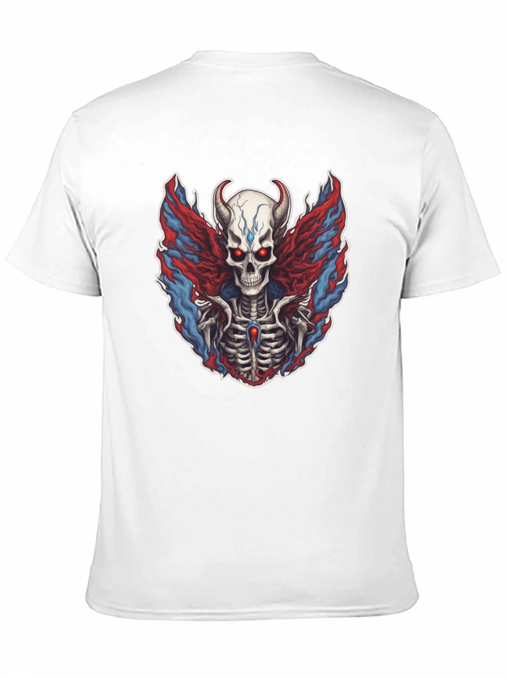 Skull with Horns Graphic Print Tee - Unisex