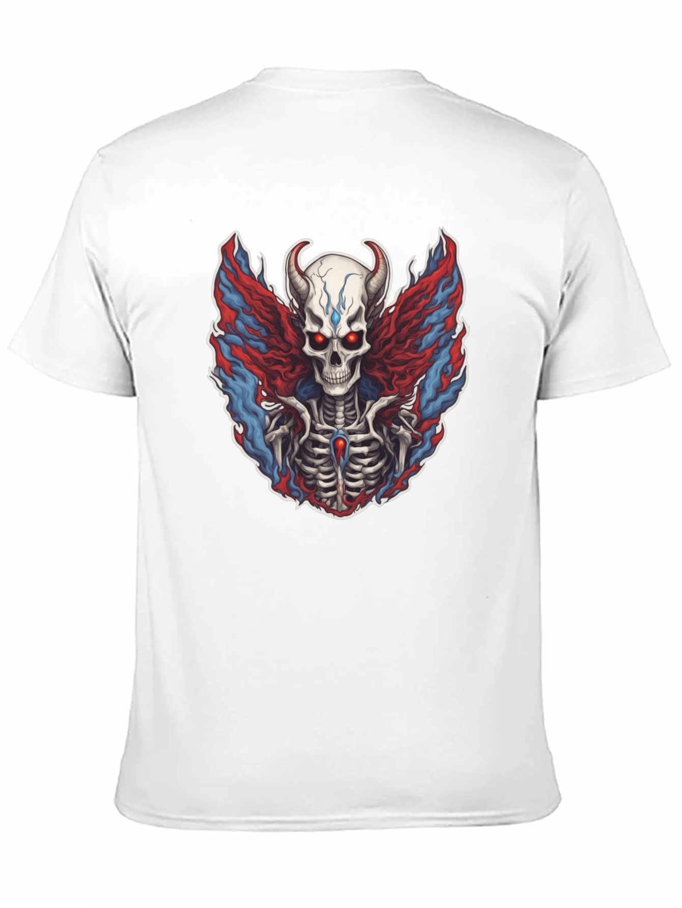 Skull with Horns Graphic Print Tee - Unisex
