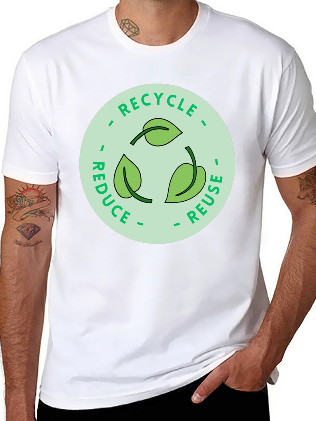 Eco-Friendly Recycle Reduce Reuse Graphic Tee